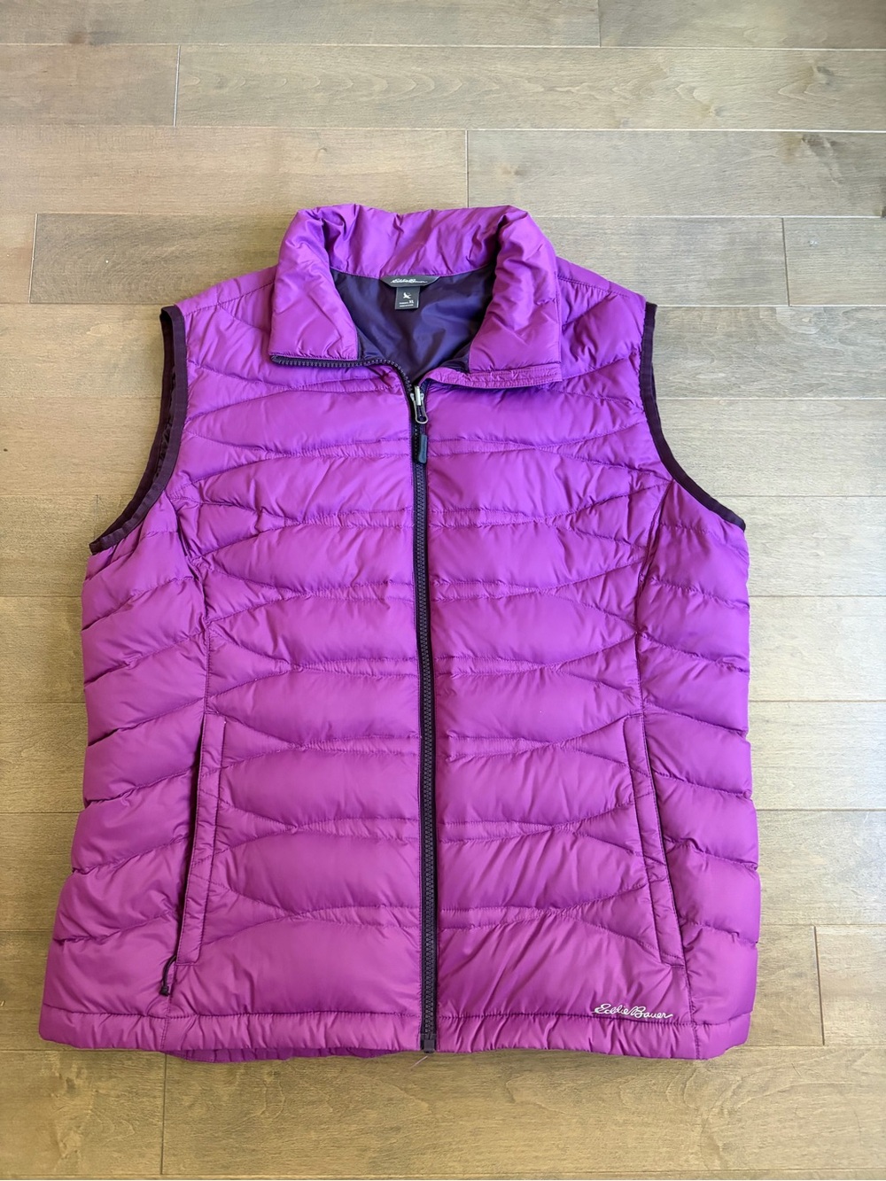 Eddie Bauer Vibrant Purple Quilted Down Vest